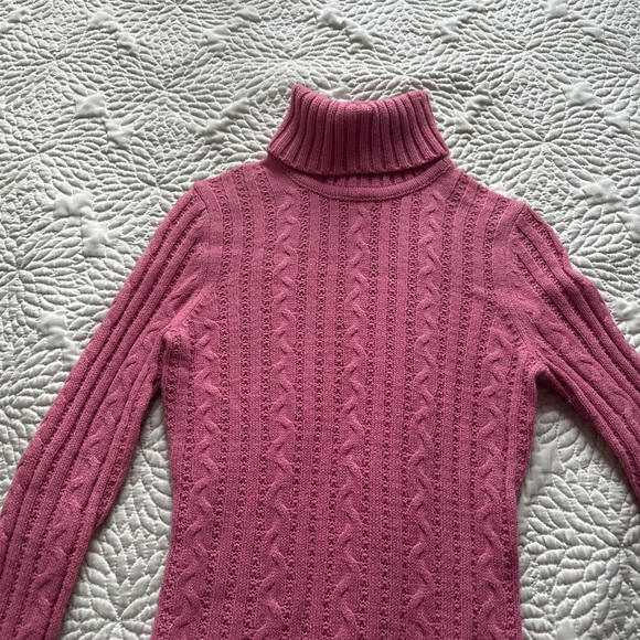 Express Y2K Glittery Pink Turtleneck Small - Picture 4 of 5